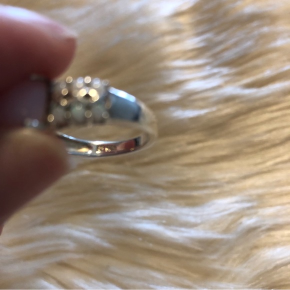 Sterling silver ring with pink and white opals size 7.25 - Picture 8 of 9